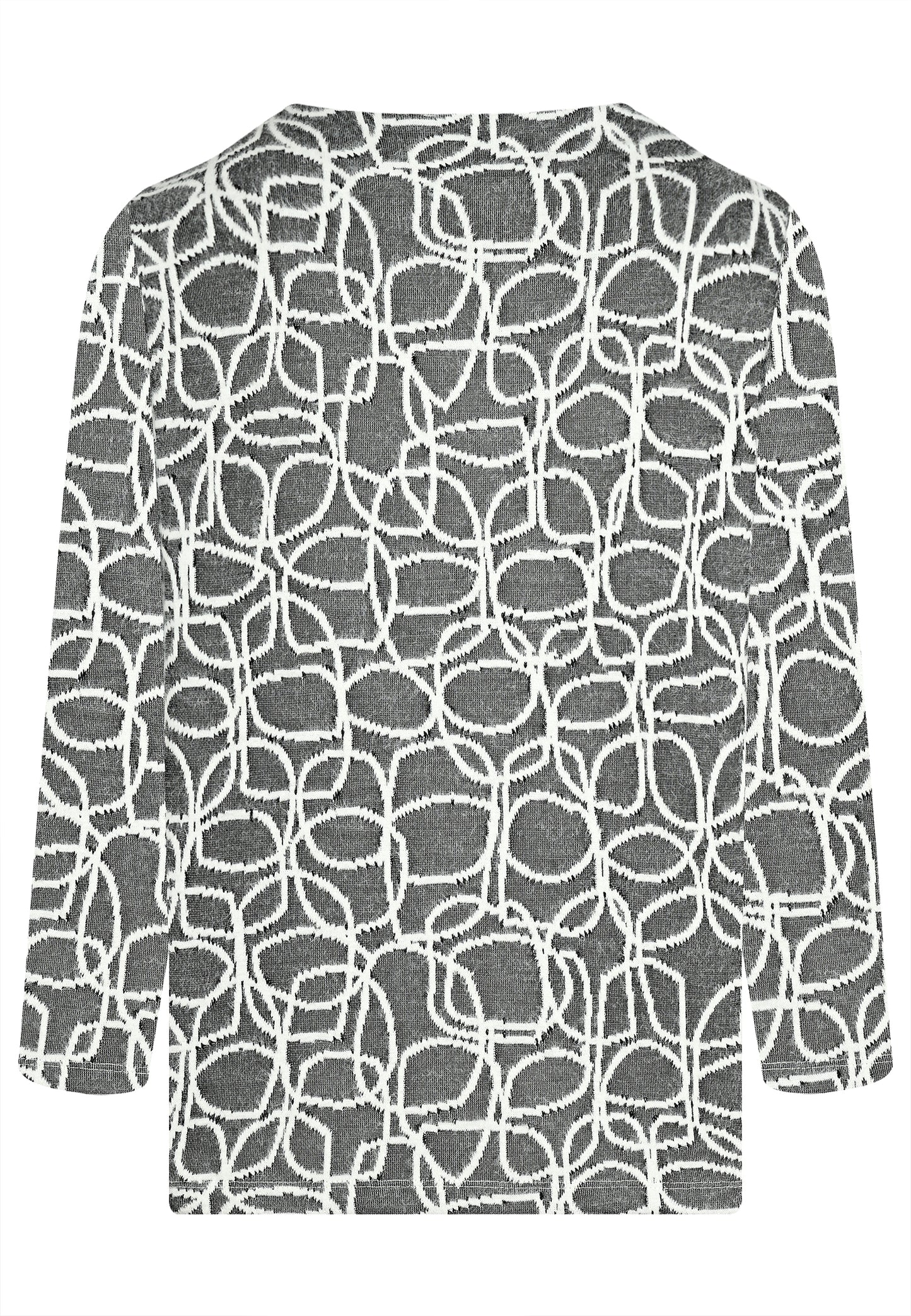 E24886 Shirt mit Grafik-Muster in Schwarz/Weiß