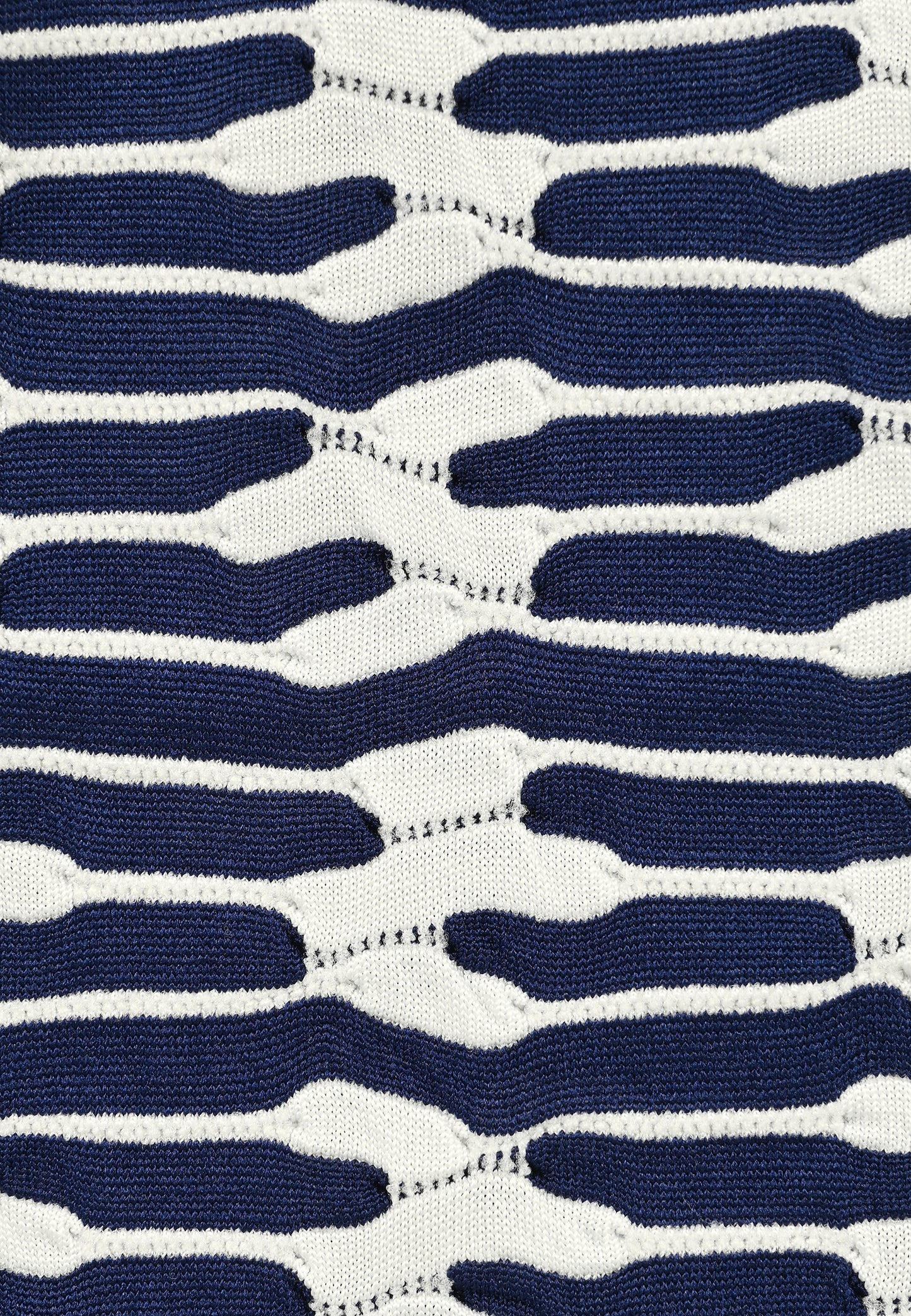 E25181 Overhemd met jacquardpatroon in donkerblauw/wit