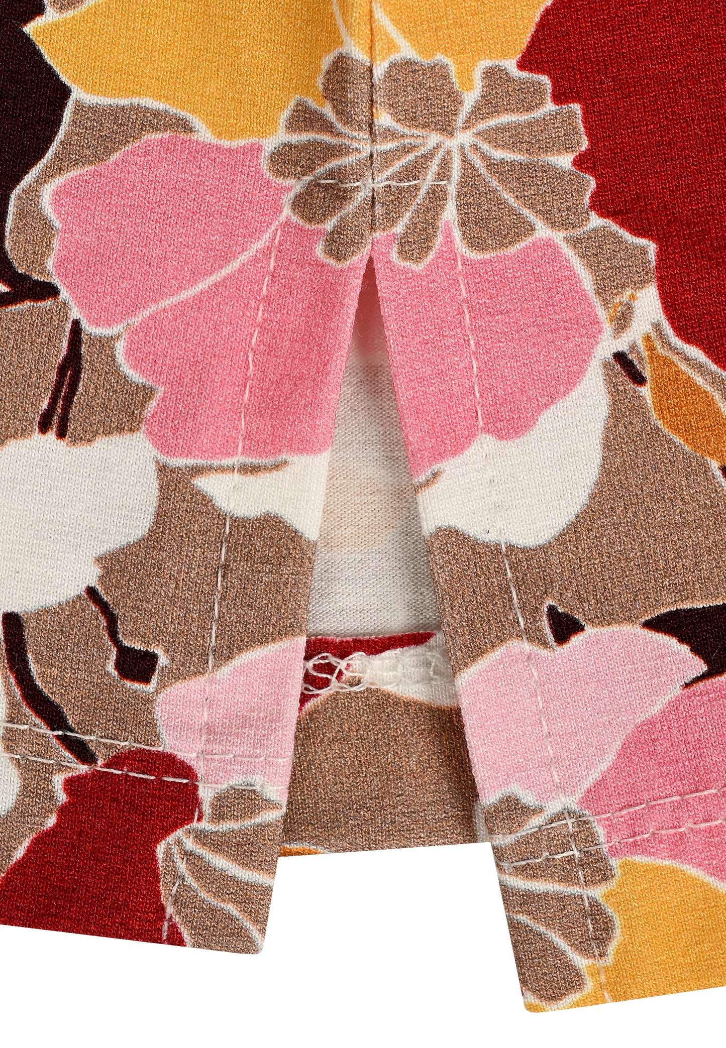 E25283 Shirt met bloemenprint in roos/taupe
