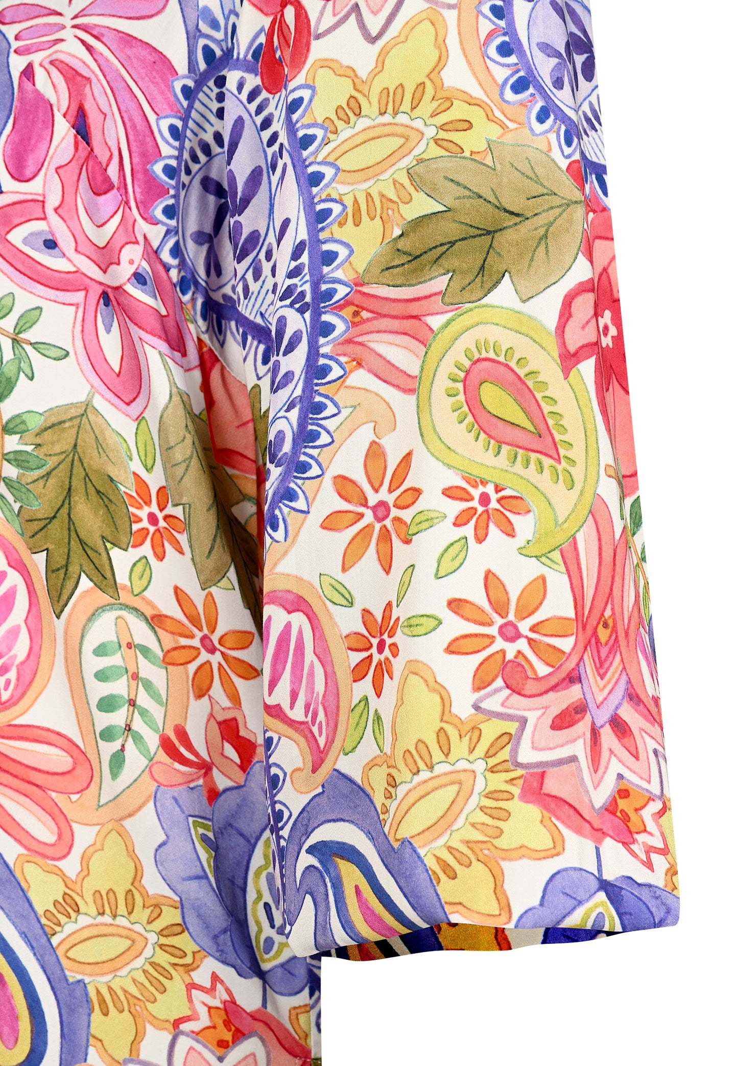 E25292 Bluse mit Ornament-Print in Pink/Lila