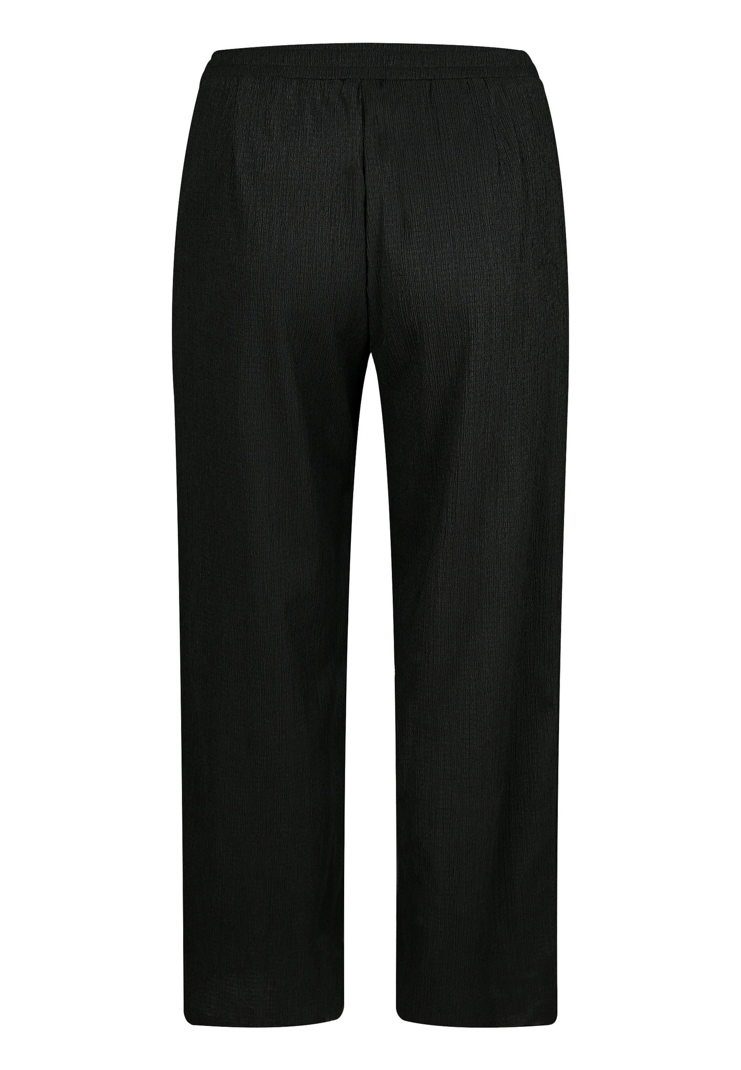 E25392 Crinkle broek in zwart