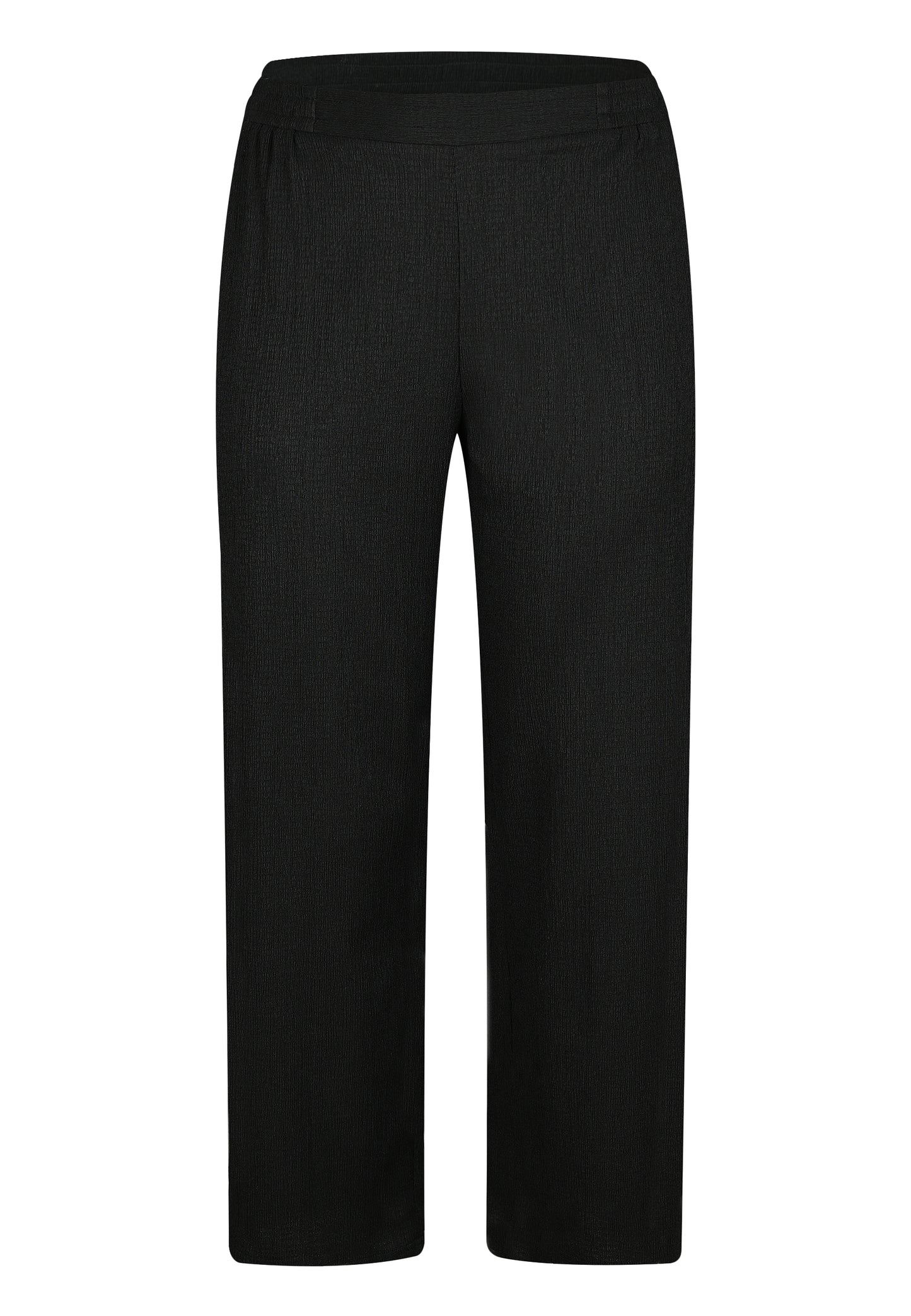 E25392 Crinkle broek in zwart