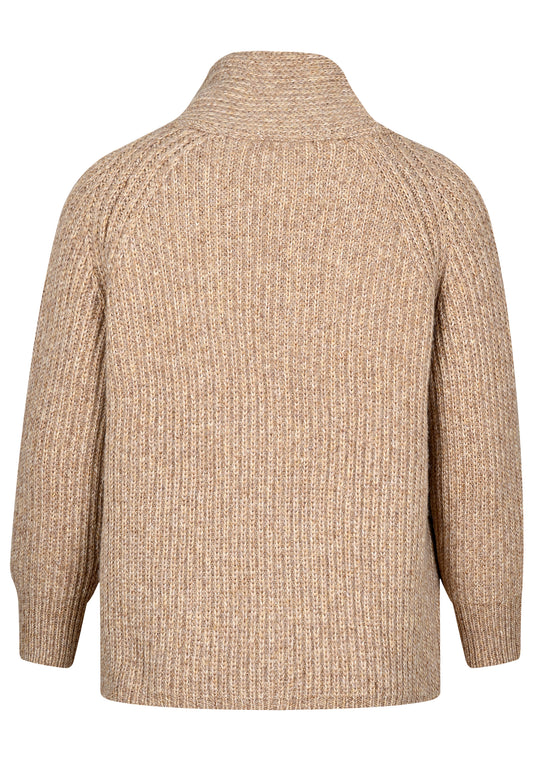 E25591 Strick-Cardigan in Sand