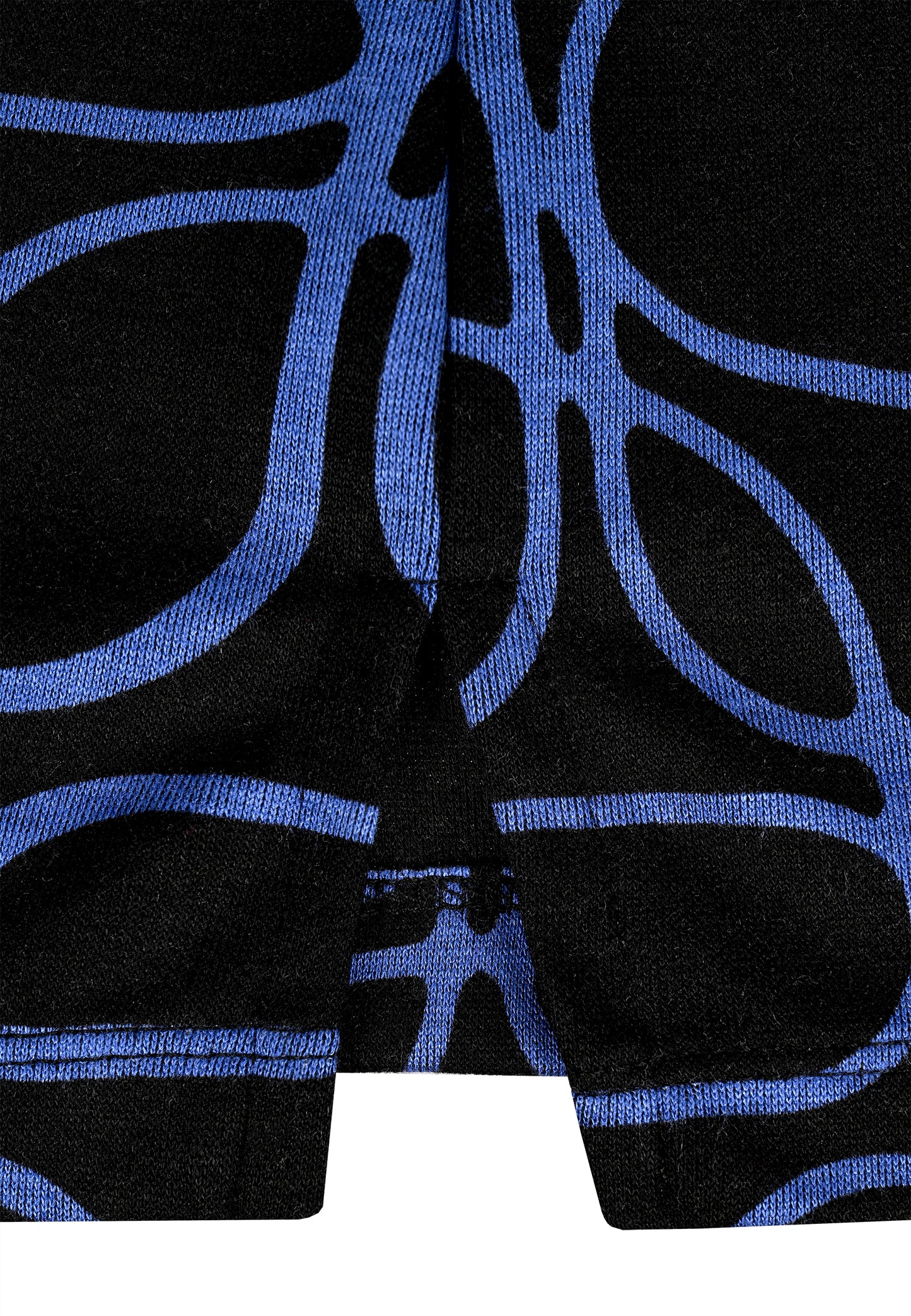 E25683 Shirt mit Grafik-Print in Blau/Schwarz