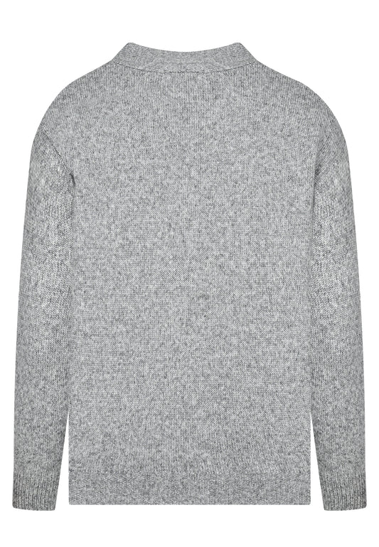 E25692 Strickpullover in Hellgrau