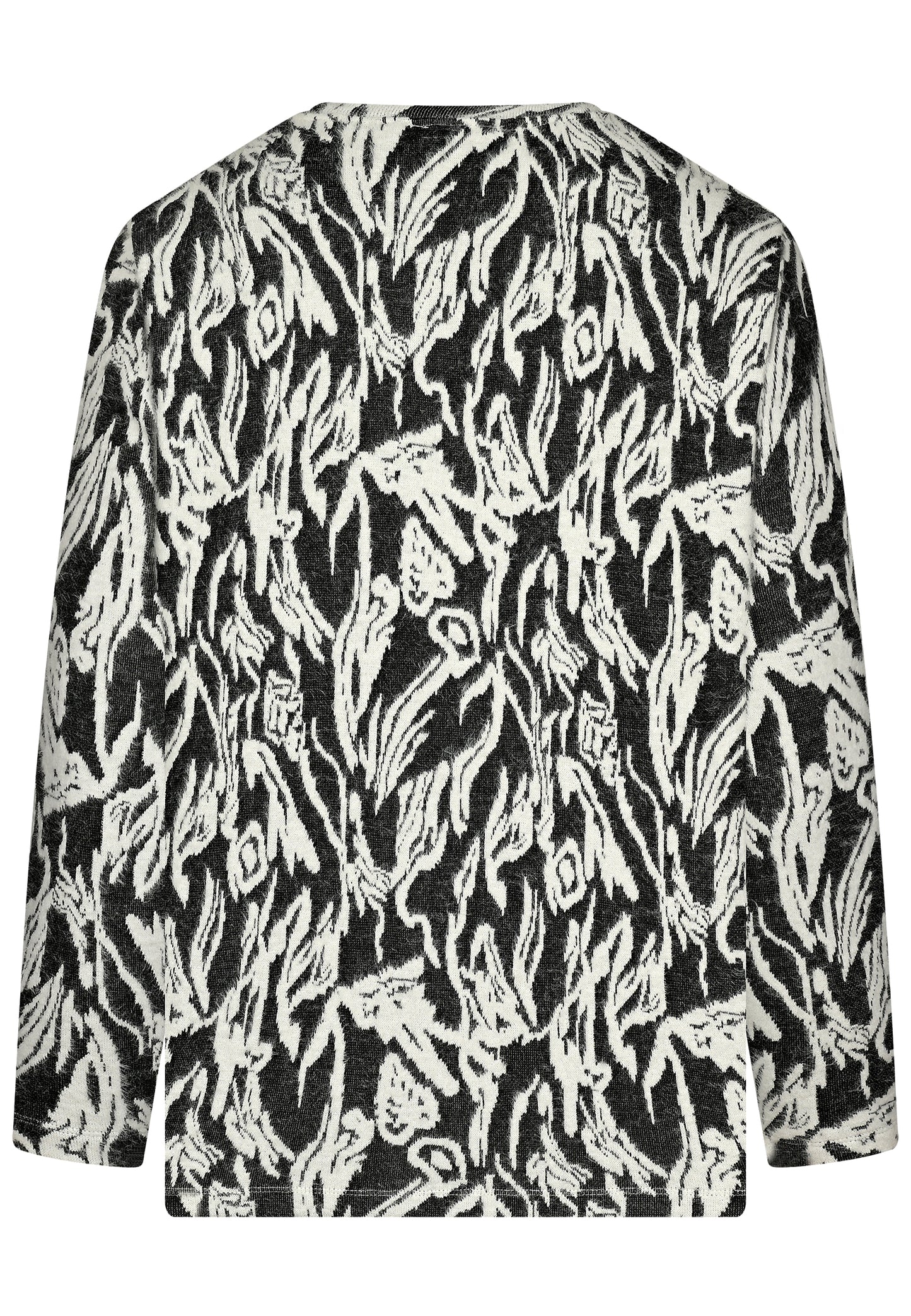 E25782 Shirt mit Muster in Anthrazit/Weiß