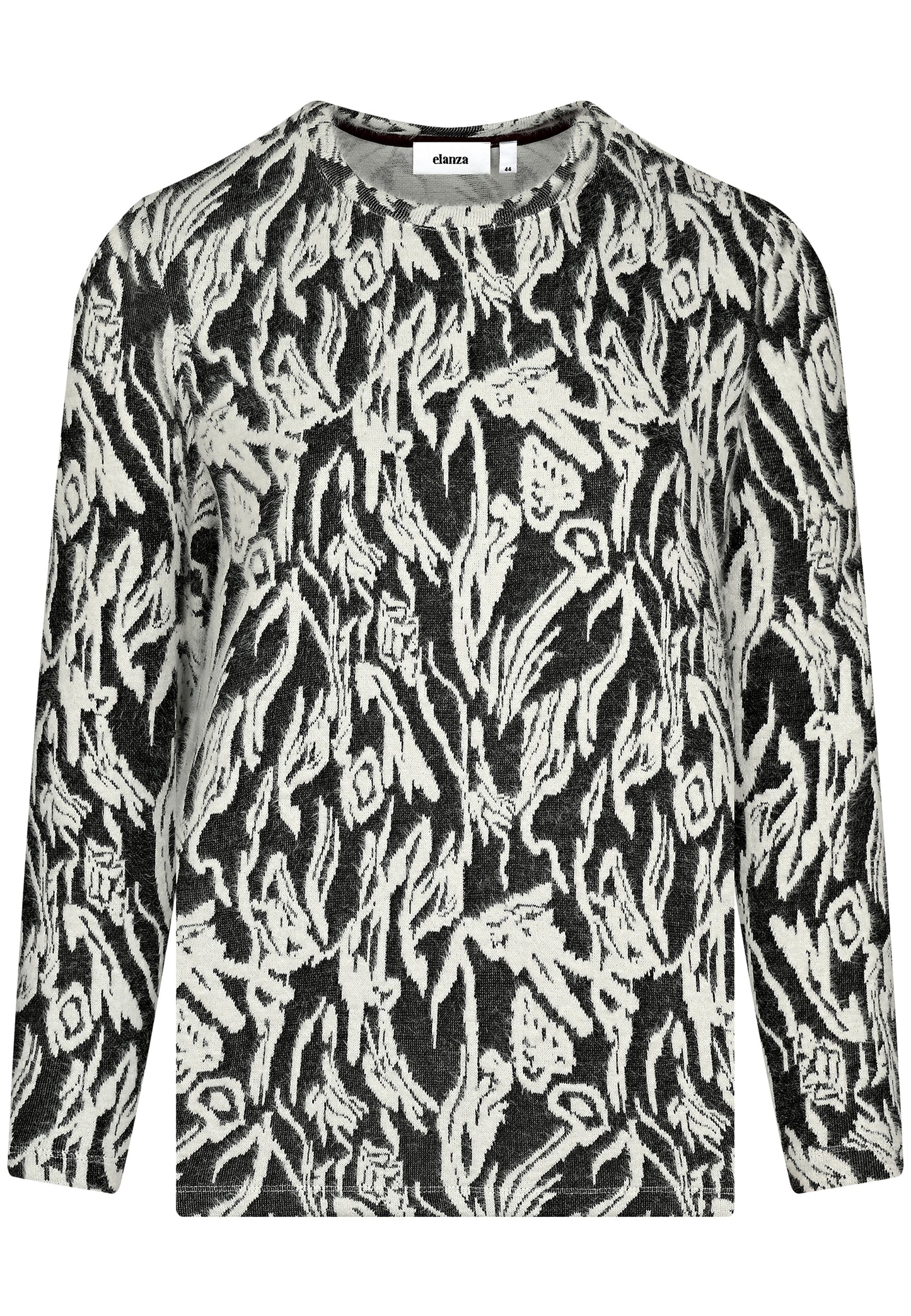 E25782 Shirt mit Muster in Anthrazit/Weiß