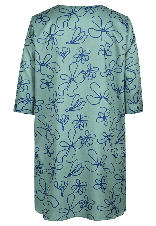 E26269 Dress Bicolor - 04/khaki-navy