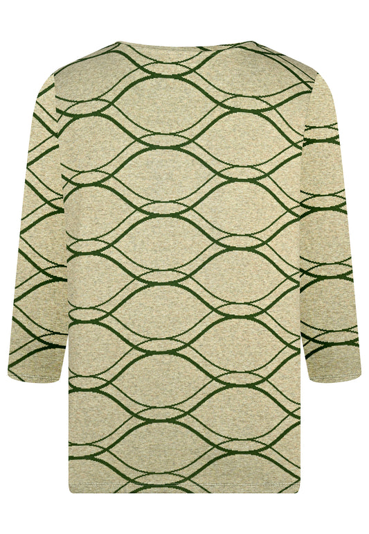 E26274 Shirt Melange Waves - 03/sand-green