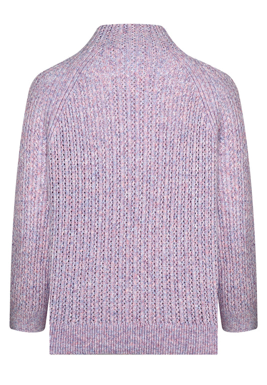 E26561 Pullover Rib Ajour - 08/lilac