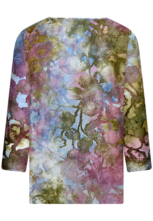 E26566 Shirt T&D Fancy - 04/olive-rose