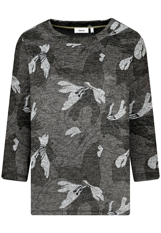 E26667 Shirt Flowers - 04/olive