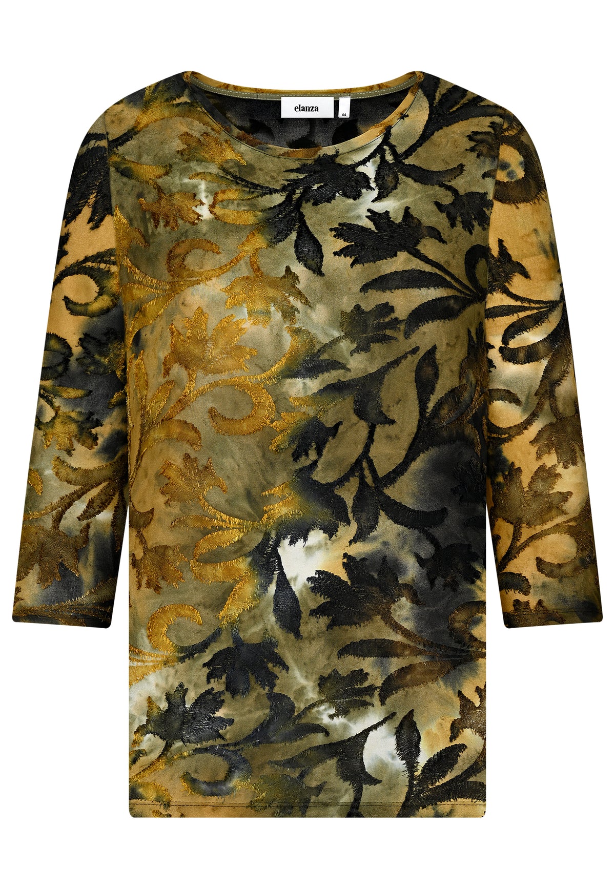 E26763 Shirt T&D Leaves - 04/khaki-black