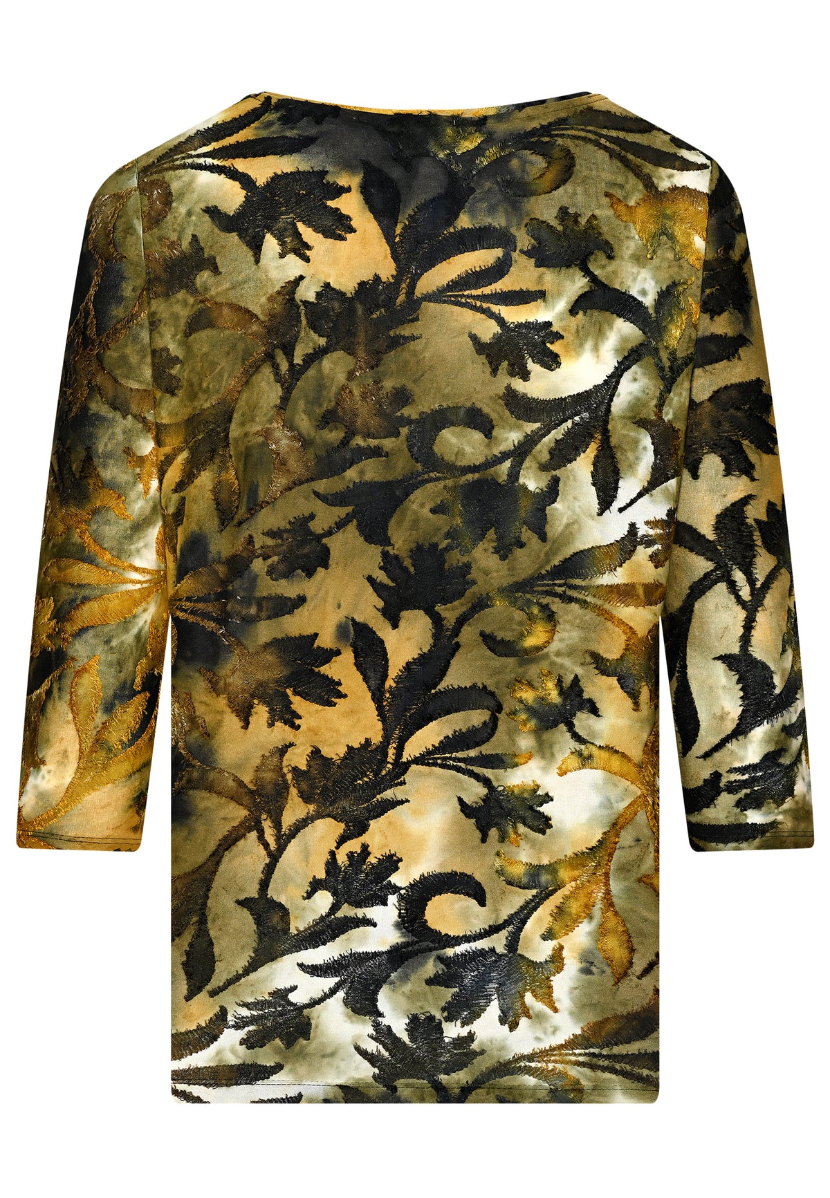 E26763 Shirt T&D Leaves - 04/khaki-black