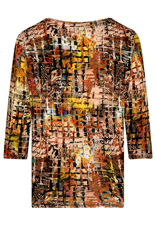 E26771 Shirt Print Squares - 04/olive-multi