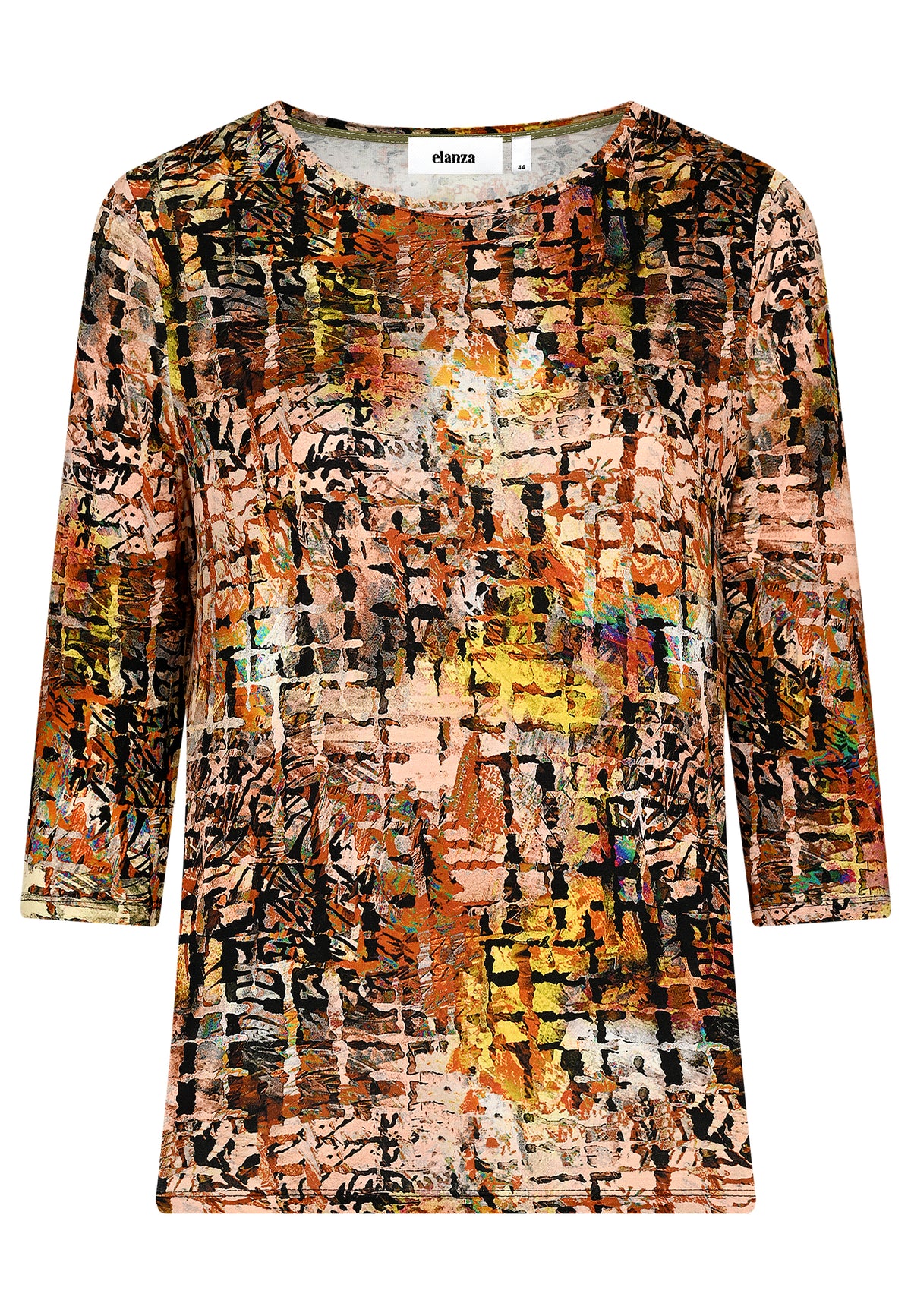 E26771 Shirt Print Squares - 04/olive-multi