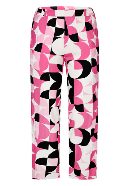 E24283 Broek Geometrisches - 09/roze-zwart