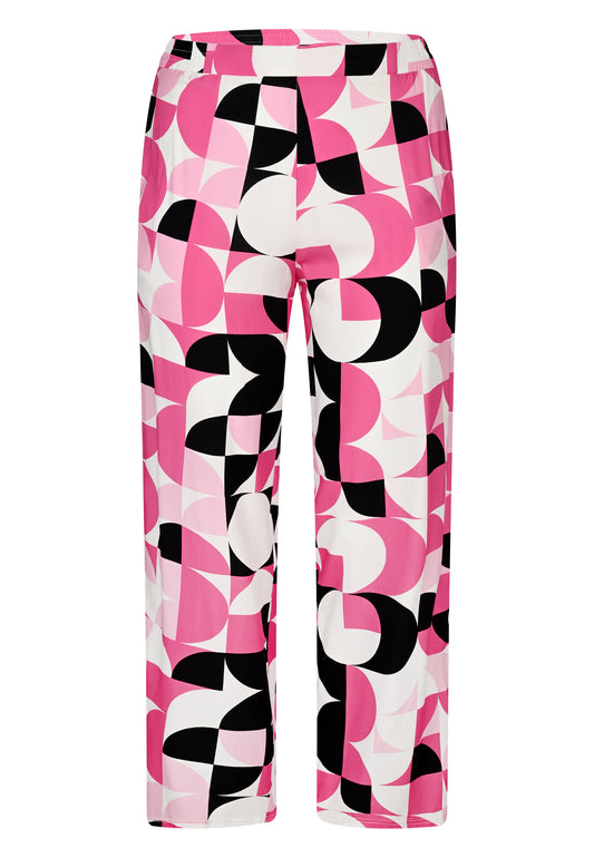 E24283 Broek Geometrisches - 09/roze-zwart