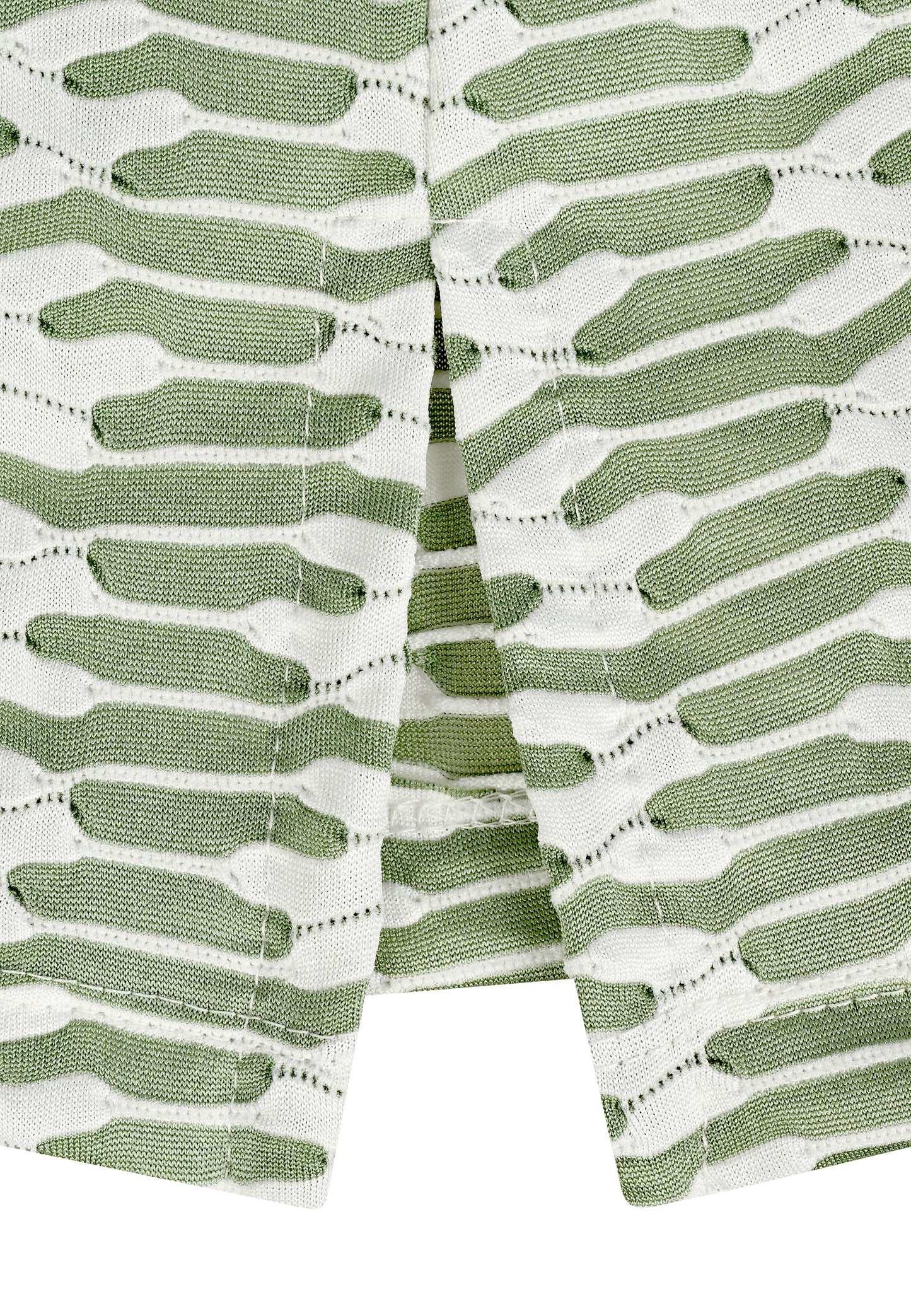 E25481 Shirt mit Jacquard-Muster in Grün/Weiß