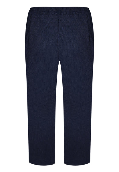 E25491 Broek Crinkle - 16/marineblauw