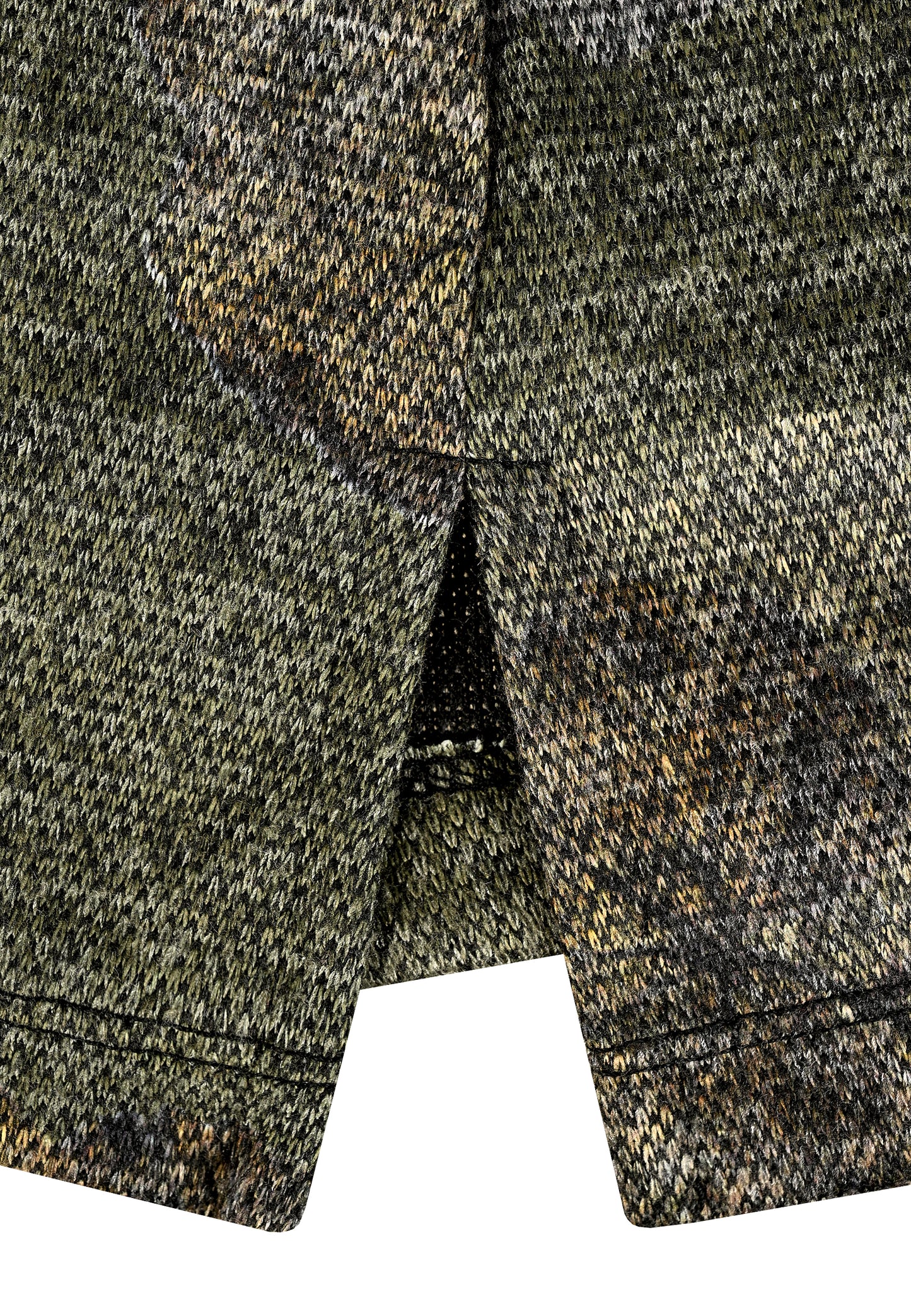 E25882 Shirt mit Ginko-Print in Grün/Grau