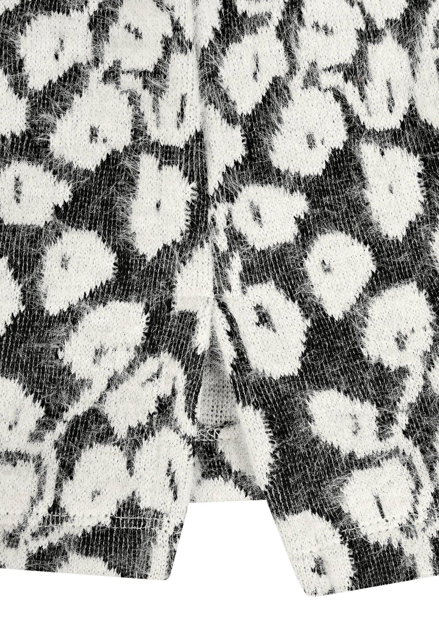 E25886 Shirt mit floralem Muster in Anthrazit/Weiß