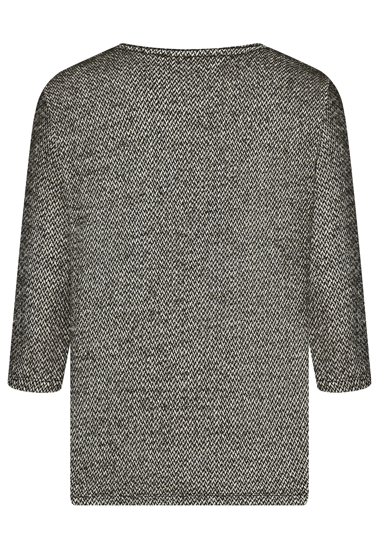 E25888 Shirt mit grafischem Muster in Schwarz/Weiß