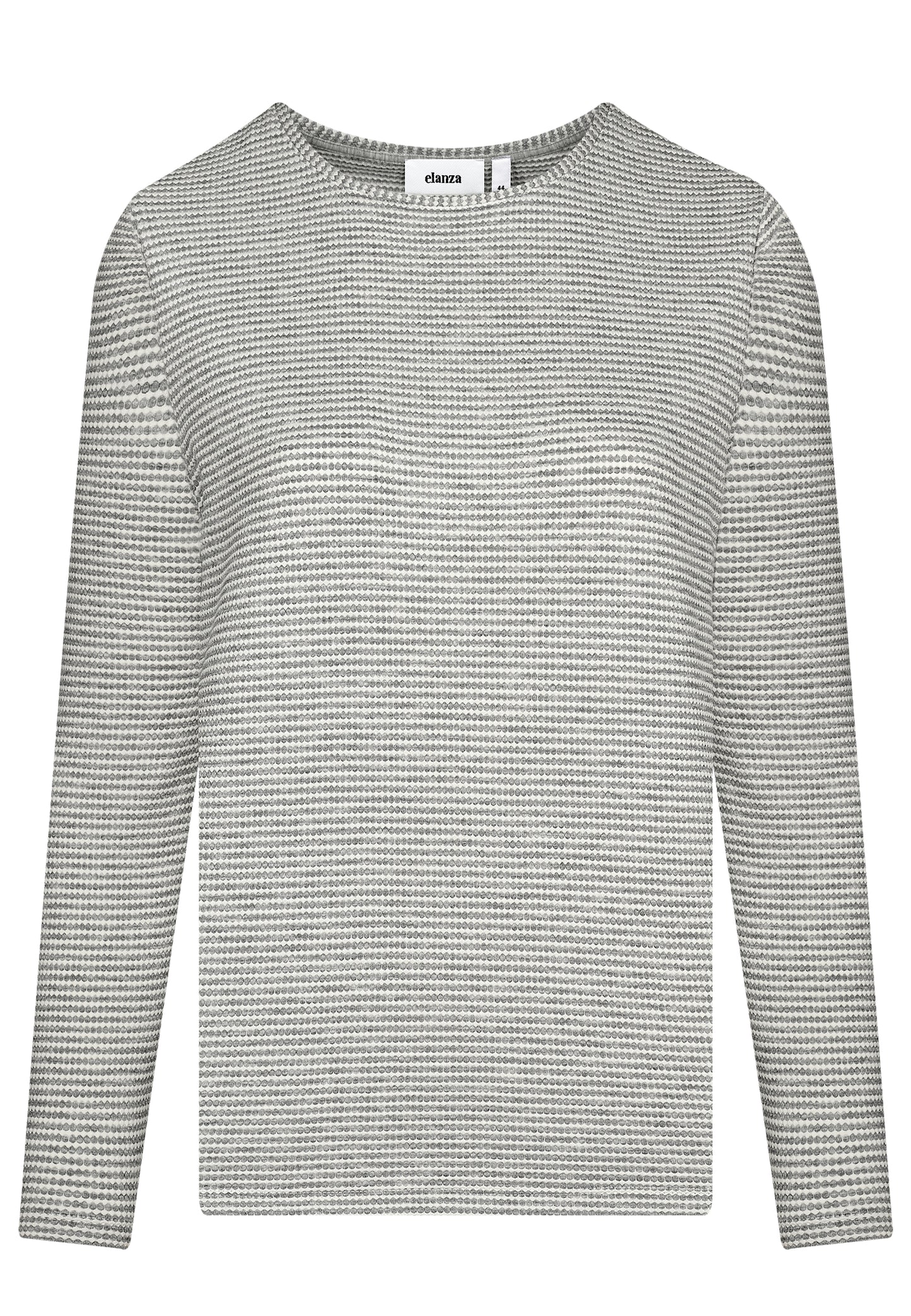 E25892 Shirt mit grafischem Muster in Grau/Weiß