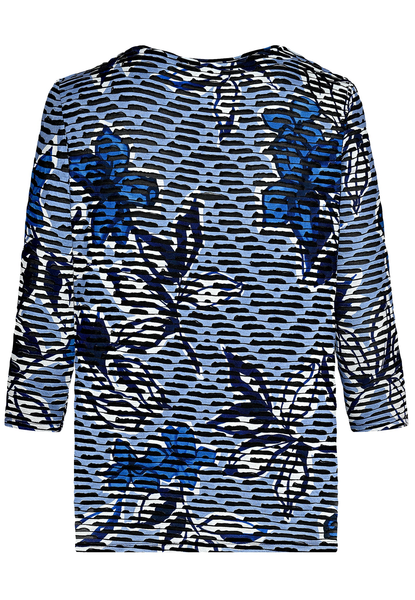 E26165 Shirt Jacq Flowers - 10/blue-white