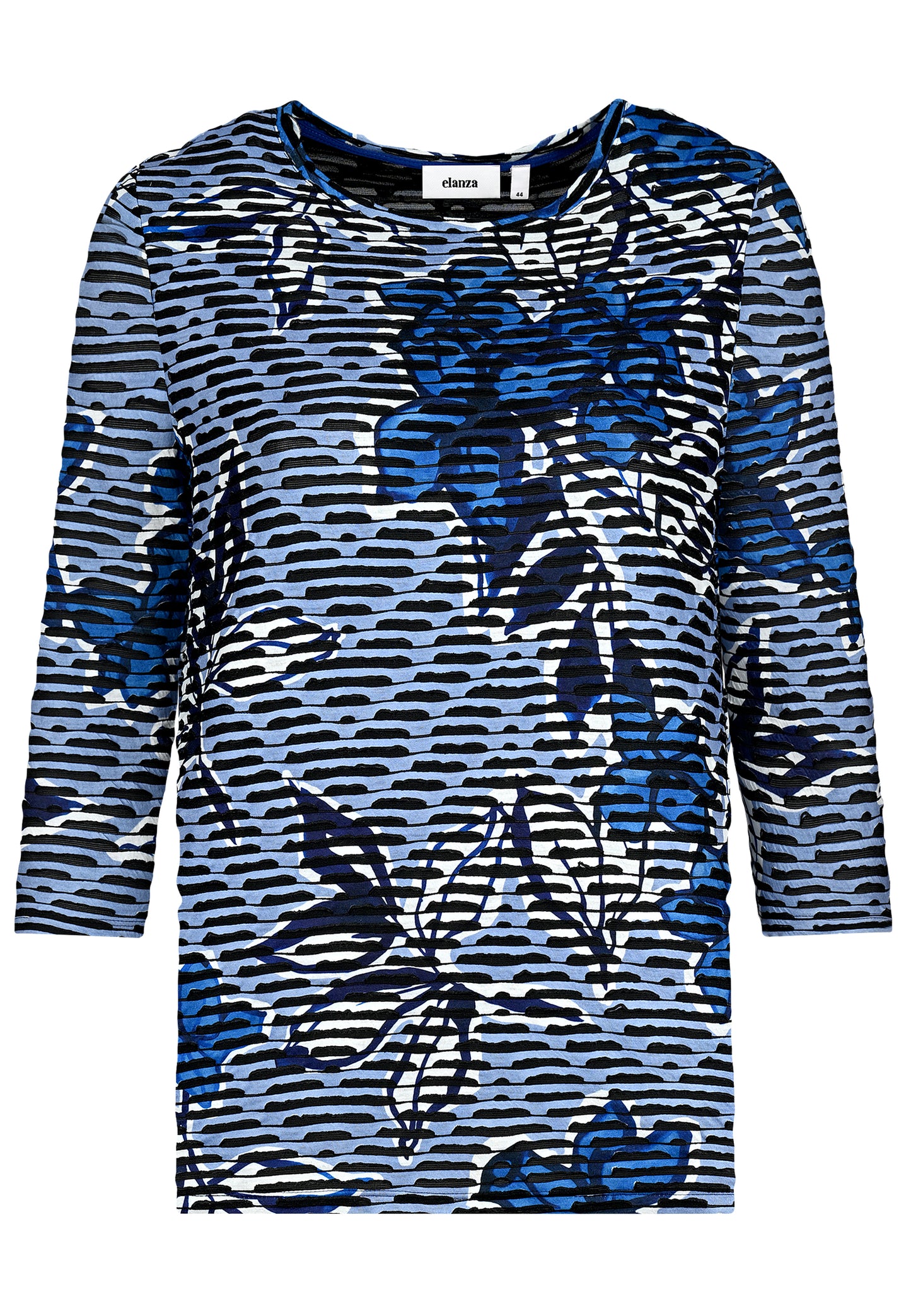 E26165 Shirt Jacq Flowers - 10/blue-white