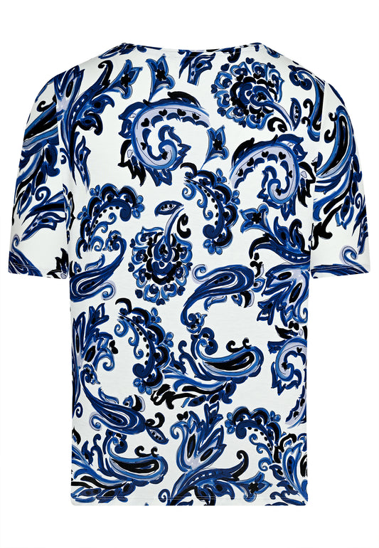 E26166 Shirt PaisleyPrint - 10/blue-white