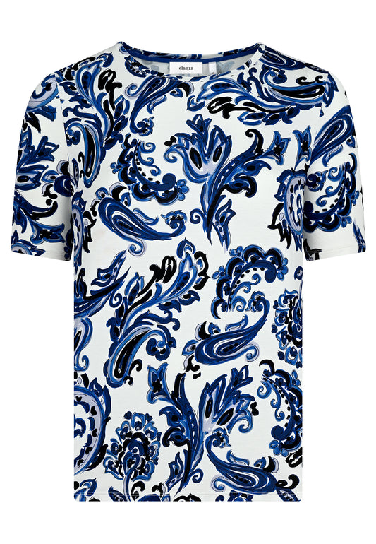 E26166 Shirt PaisleyPrint - 10/blue-white