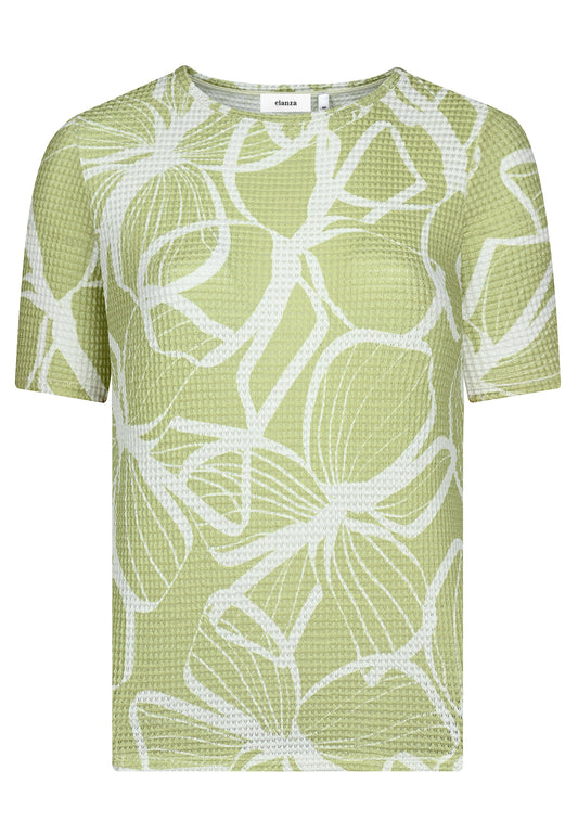 E26261 Shirt Fancy Waffle - 12/lime-white