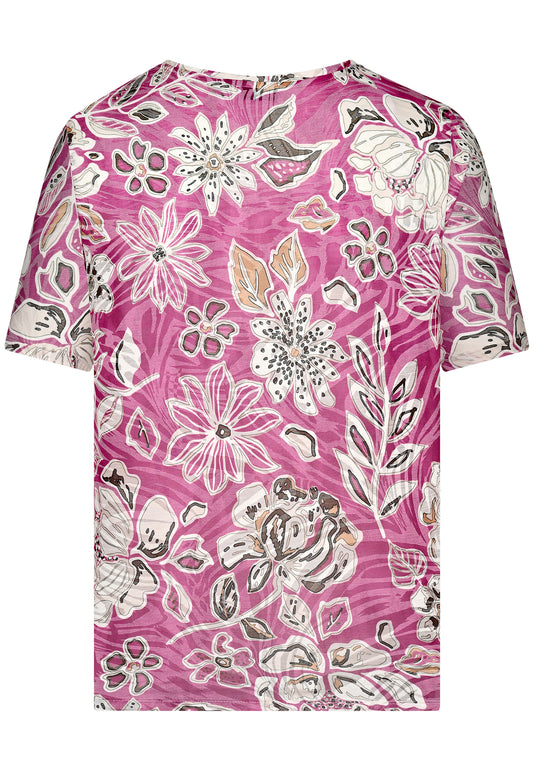 E26362 Shirt Burn Flowers - 09/pink-sand