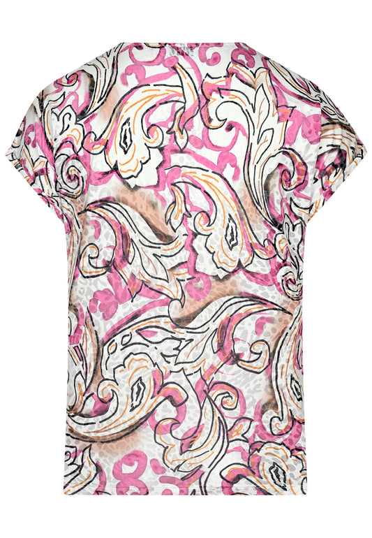 E26365 Shirt Burn Paisley - 09/pink-white