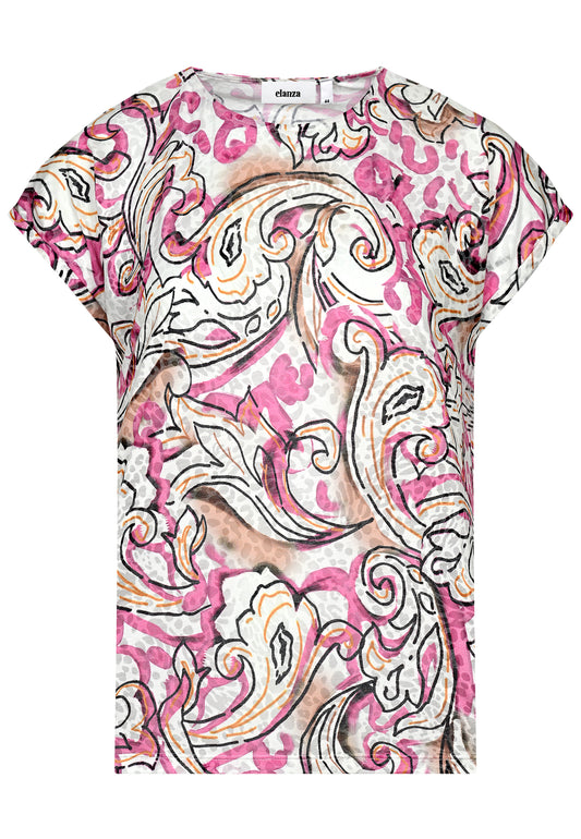 E26365 Shirt Burn Paisley - 09/pink-white