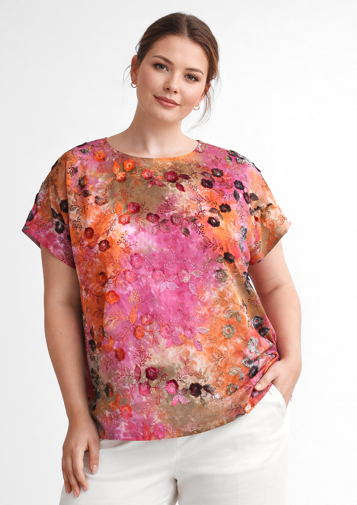 E26382 Shirt T&D - 14/brown-multi