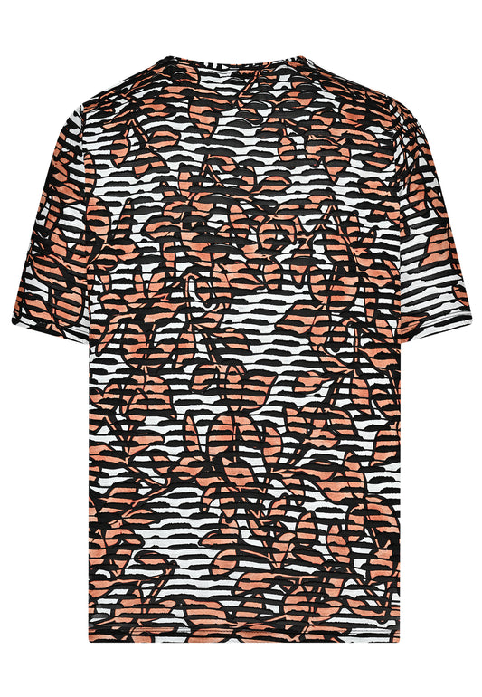E26383 Shirt Print Waves - 01/white-orange
