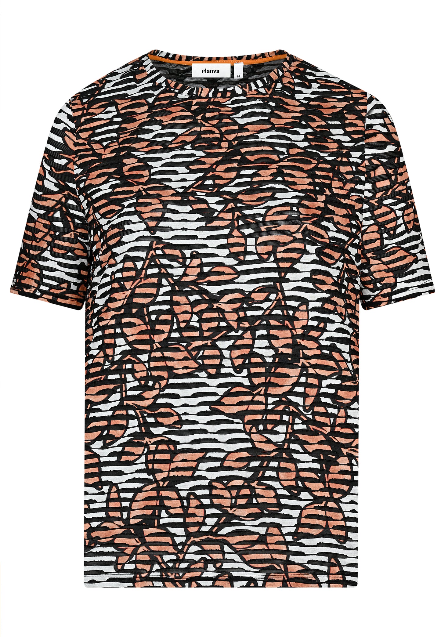 E26383 Shirt Print Waves - 01/white-orange