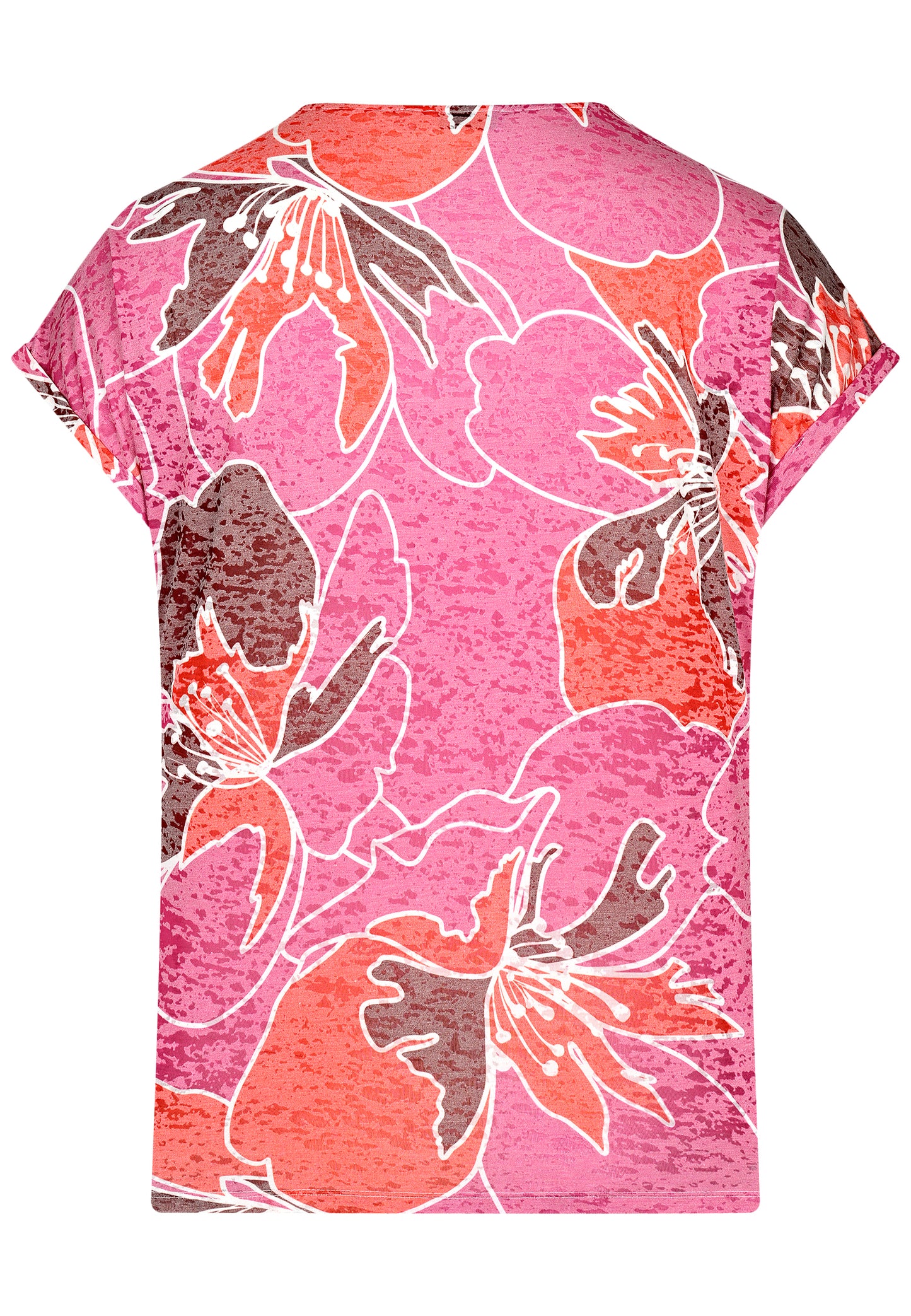 E26385 Shirt Burn Floral - 11/orange-pink