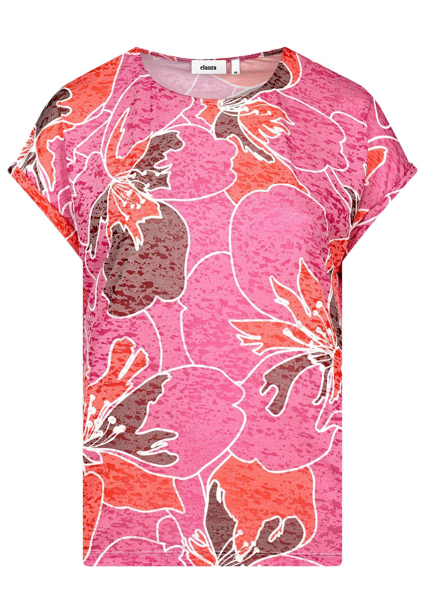 E26385 Shirt Burn Floral - 11/orange-pink