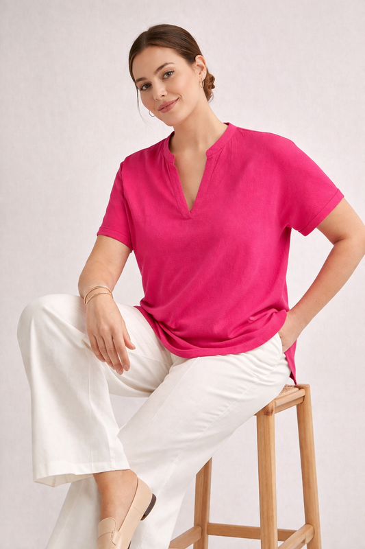 E26387 Shirt Crinkle - 09/pink