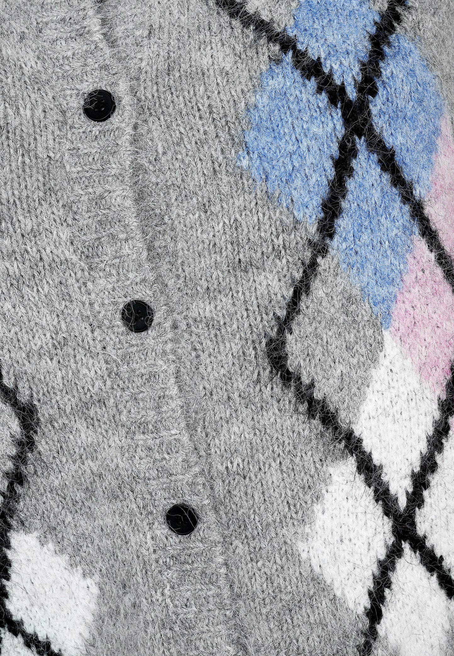 E26563 Cardigan Argyle - 06/anthra-rose