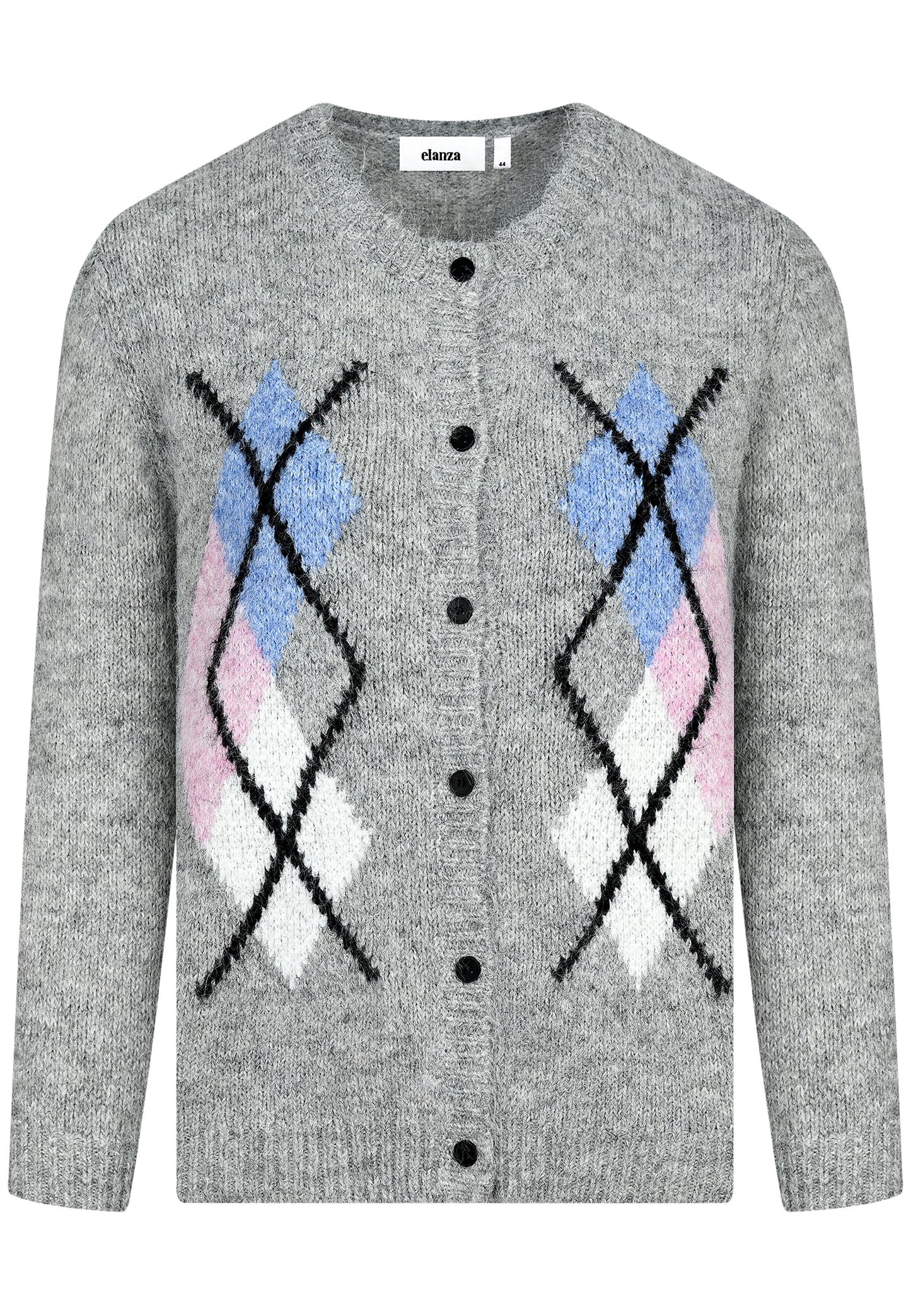 E26563 Cardigan Argyle - 06/anthra-rose