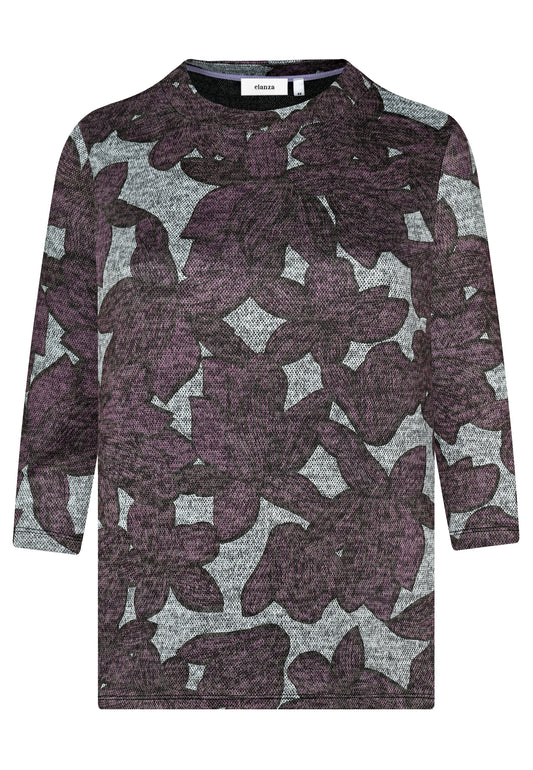 E26567 Shirt Open Flowers - 09/rose-sand