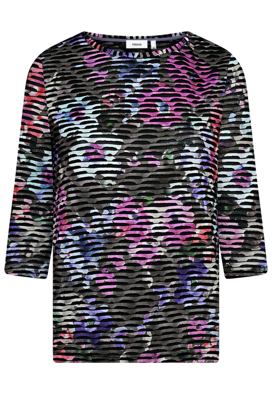 E26569 Shirt Jacq Print - 14/brown-multi