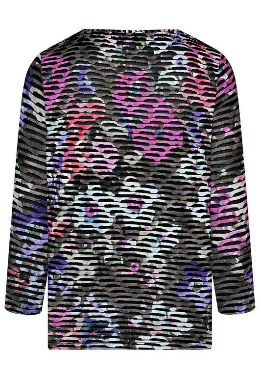 E26569 Shirt Jacq Print - 14/brown-multi