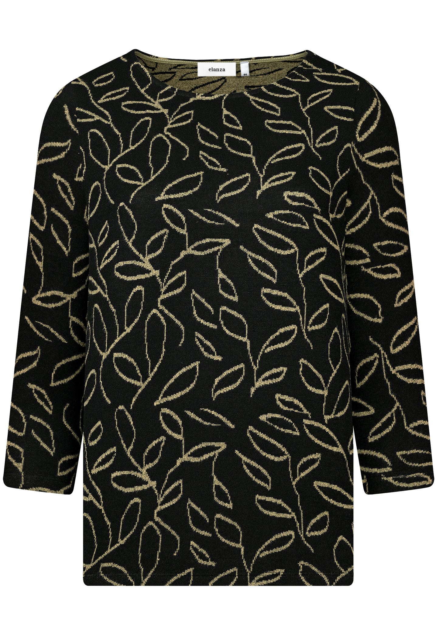E26664 Shirt Jacq Leaves - 20/black-olive