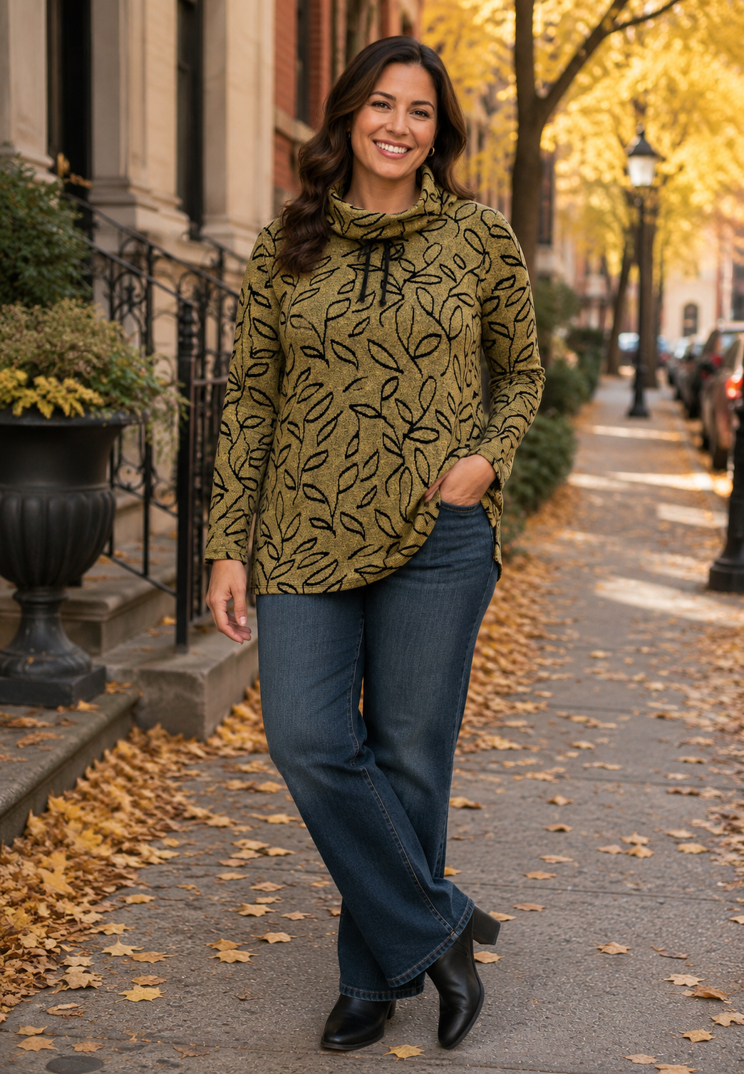 E26665 Shirt Roll Jacq - 04/olive-black